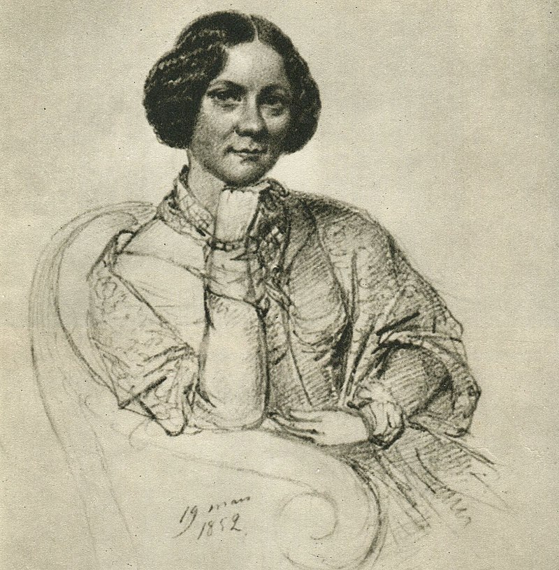 Louise Granberg, porträtt av Maria Röhl (Kungliga biblioteket)