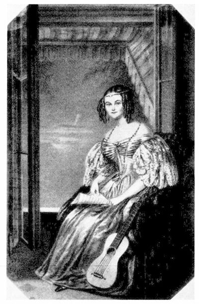 Wilhelmina Enbom. Litografi baserad på teckning av Maria Röhl (1801-1875), år okänt. Bildkälla: Wikimedia Commons