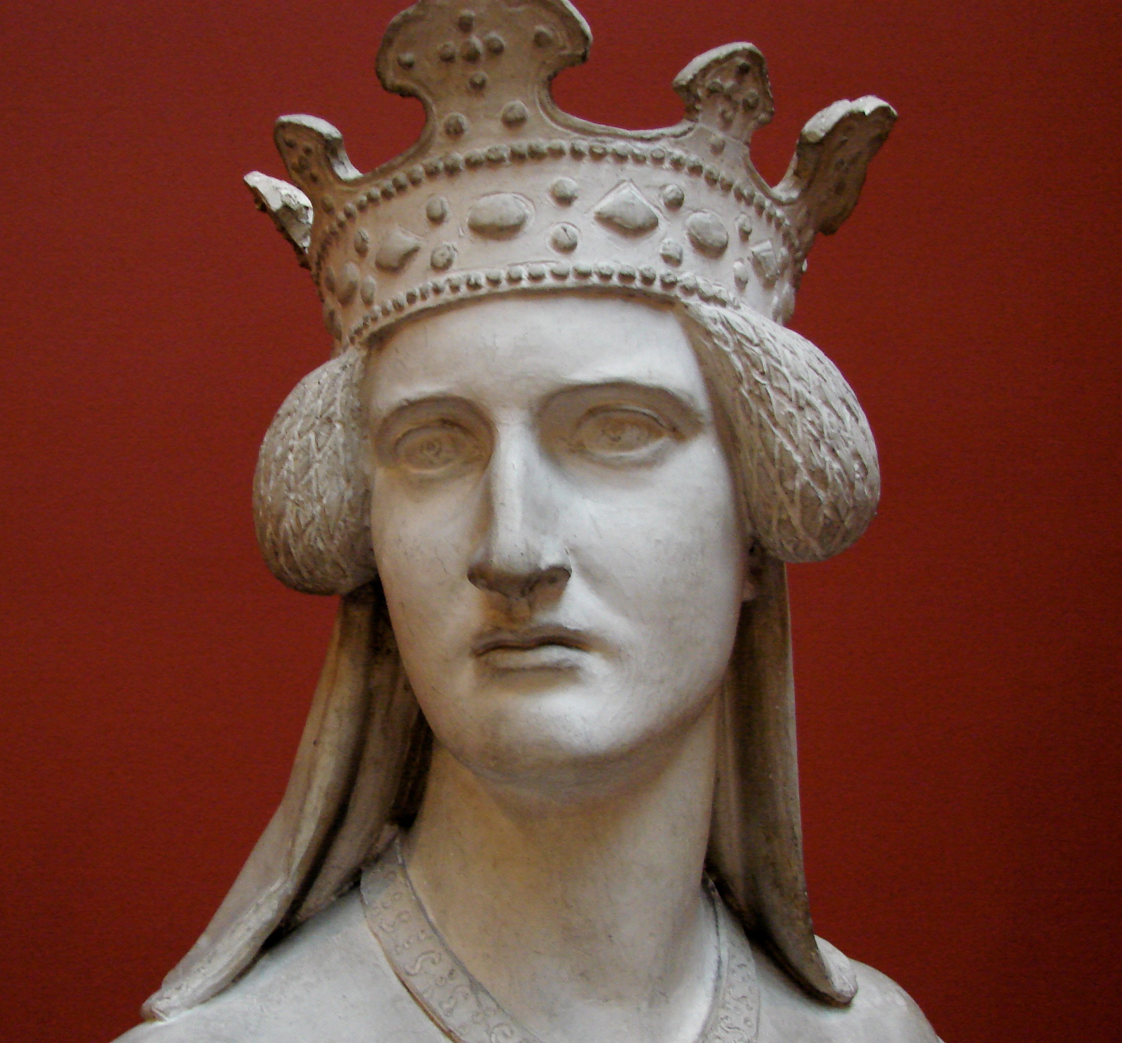 Queen Filippa, detail from sculpture by H W Bissen, Ny Carlsberg Glyptotek, Copenhagen. Photographer: Orf3us, cropped, CCBY-SA 3.0