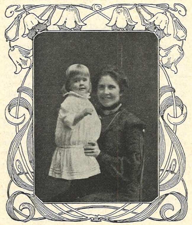 Signe Salén avbildad med ett barn i Idun nr 50, 1906 (KvinnSam, Göteborgs universitetsbibliotek)