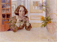 Annastina Alkman, porträtt av Carl Larsson