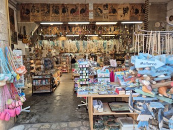 a tourist shop in Palma