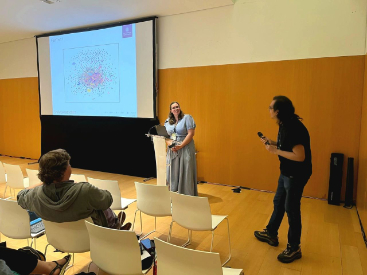 Maria presenting her paper