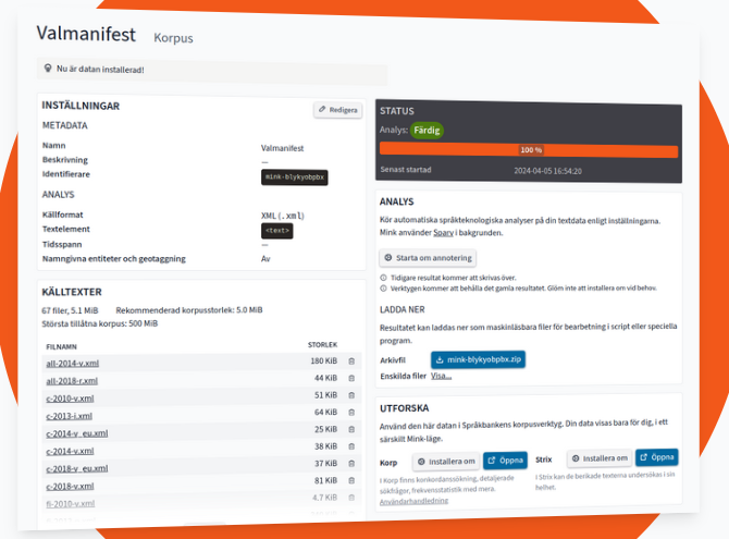 Screenshot of Mink